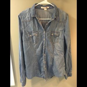 Chambray button down shirt